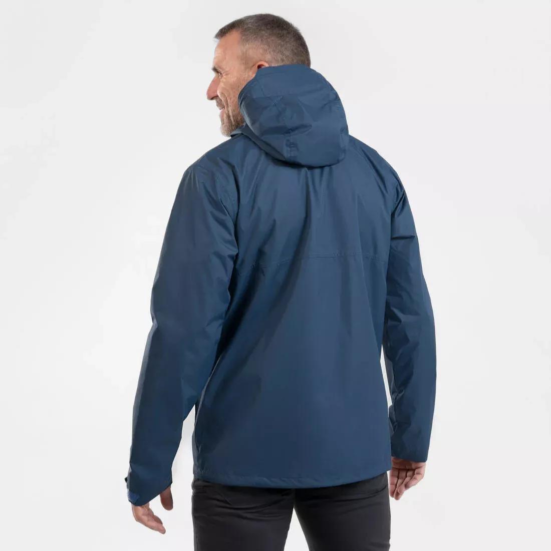 Men Waterproof Hiking Jacket - Nh500 Imper, Black, , large image number 6