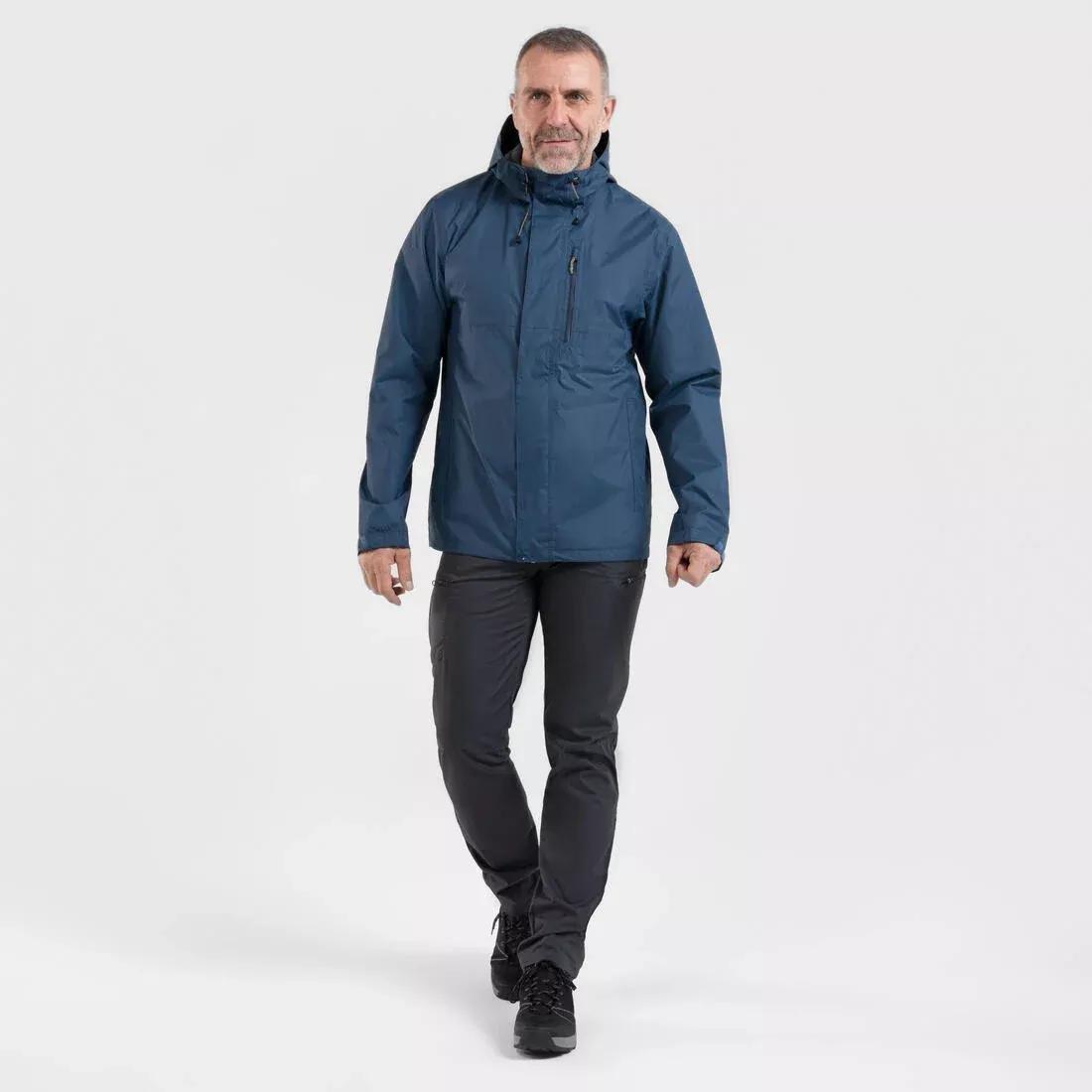 Men Waterproof Hiking Jacket - Nh500 Imper, Black, , large image number 9