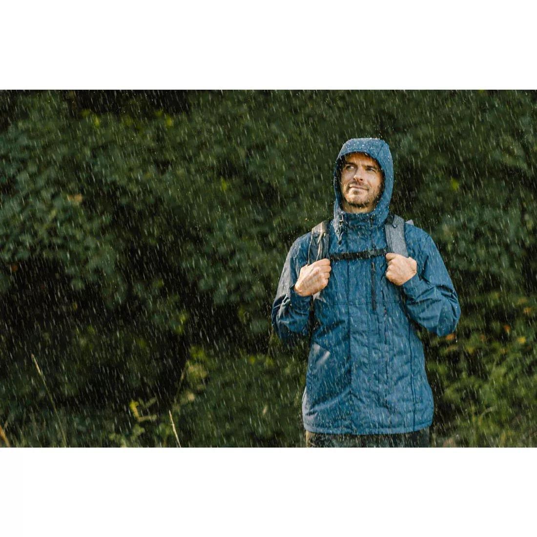 Men Waterproof Hiking Jacket - Nh500 Imper, Black, , large image number 13
