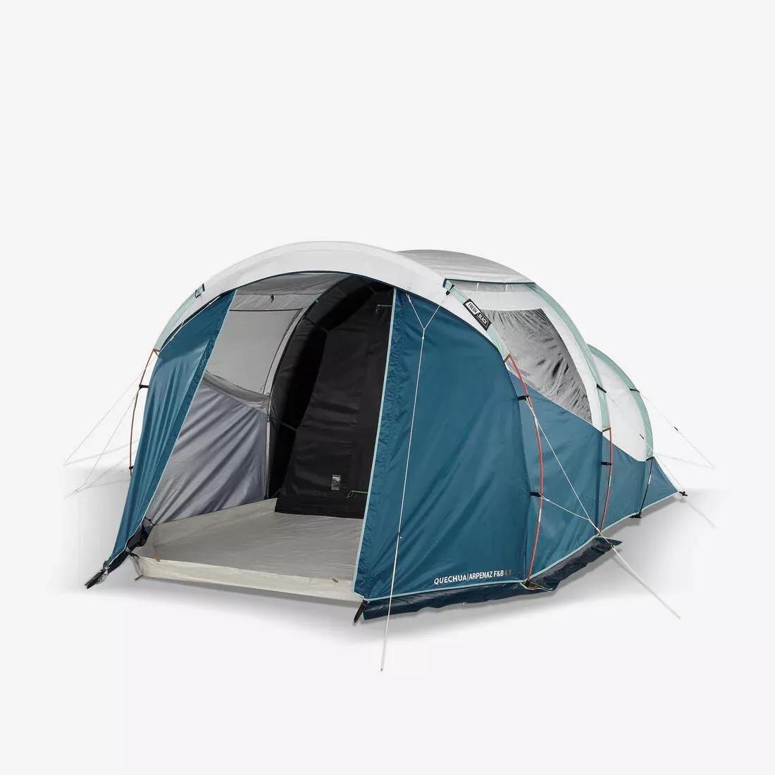 Camping Tent With Poles Arpenaz 4.1 - 4 Persons 1 Bedroom, No Color, large image number 0
