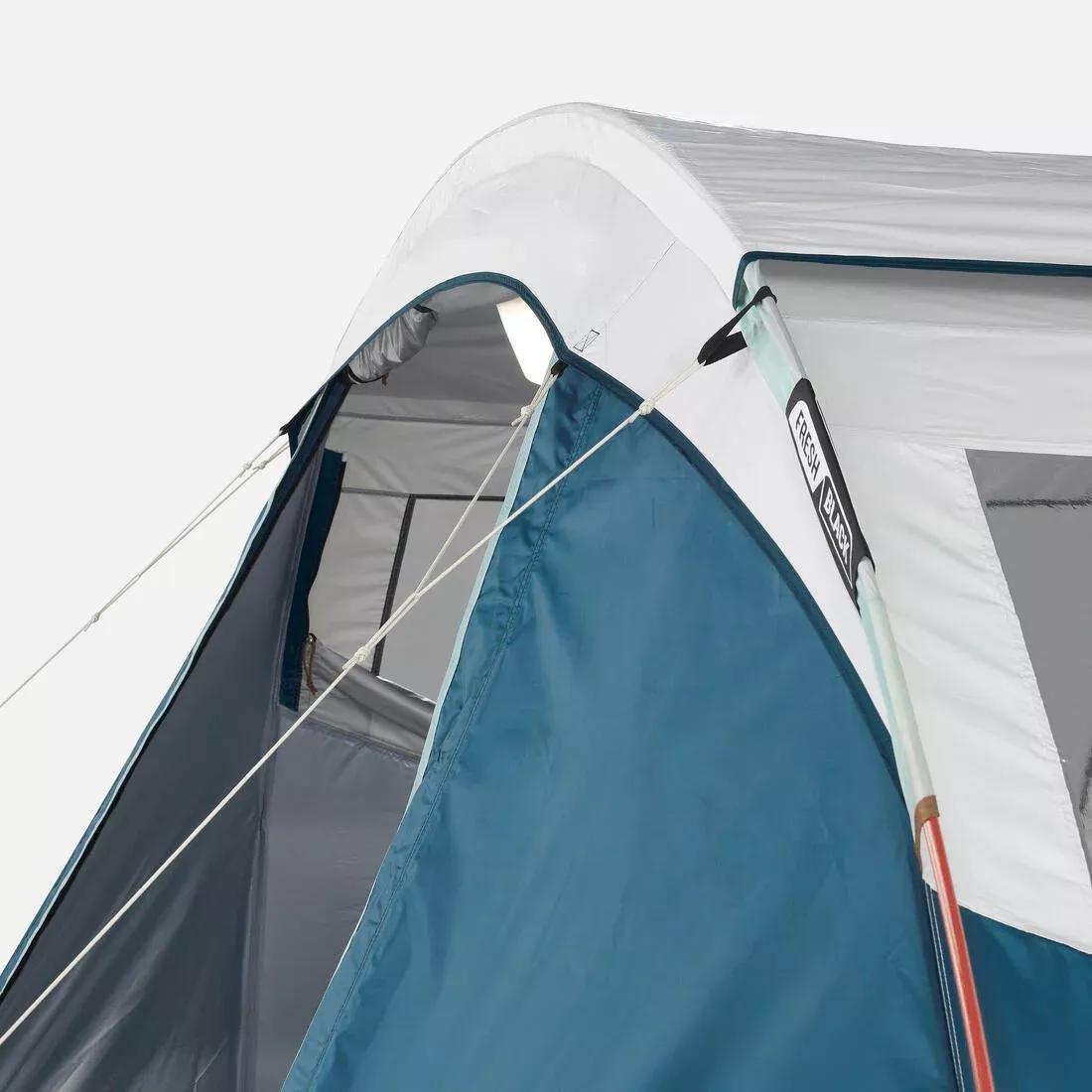 Camping Tent With Poles Arpenaz 4.1 - 4 Persons 1 Bedroom, No Color, large image number 6