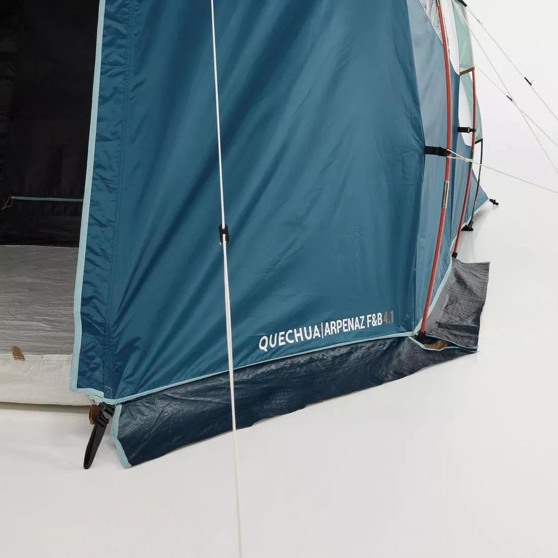 Camping Tent With Poles Arpenaz 4.1 - 4 Persons 1 Bedroom, No Color, large image number 8