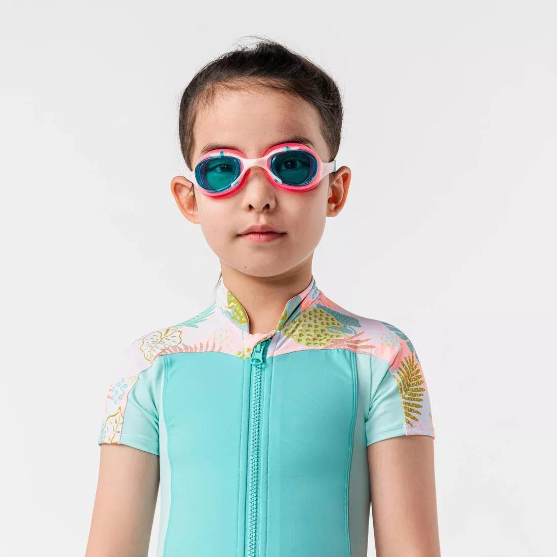 Kids Clear Lenses Swimming Goggles - Xbase 100, Pink, No Color, large image number 5