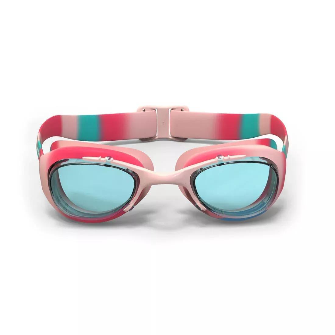 Kids Clear Lenses Swimming Goggles - Xbase 100, Pink, No Color, large image number 8