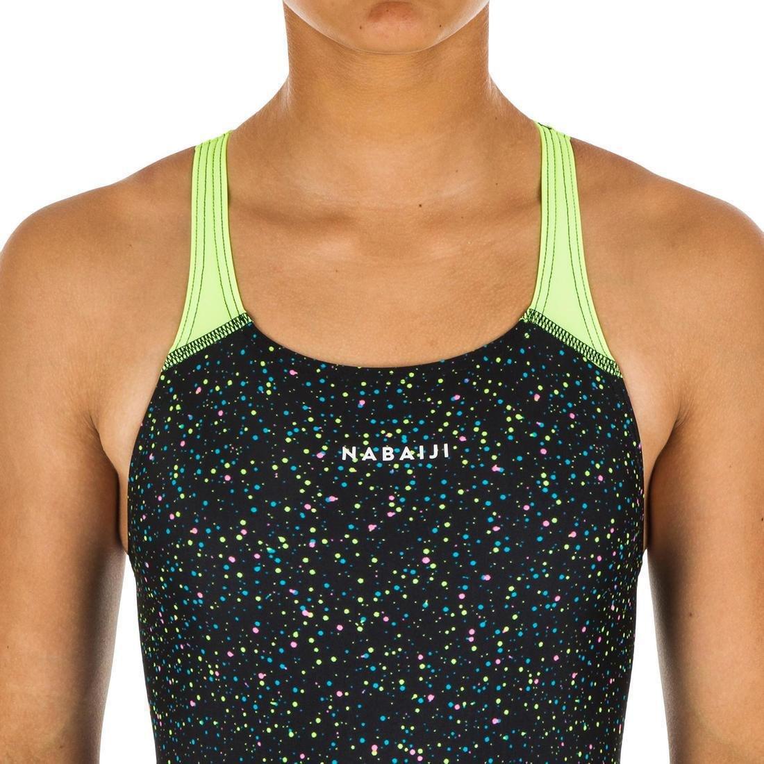Kids Girls Kamyleon 500 Swimsuit, Blue, No Color, large image number 6
