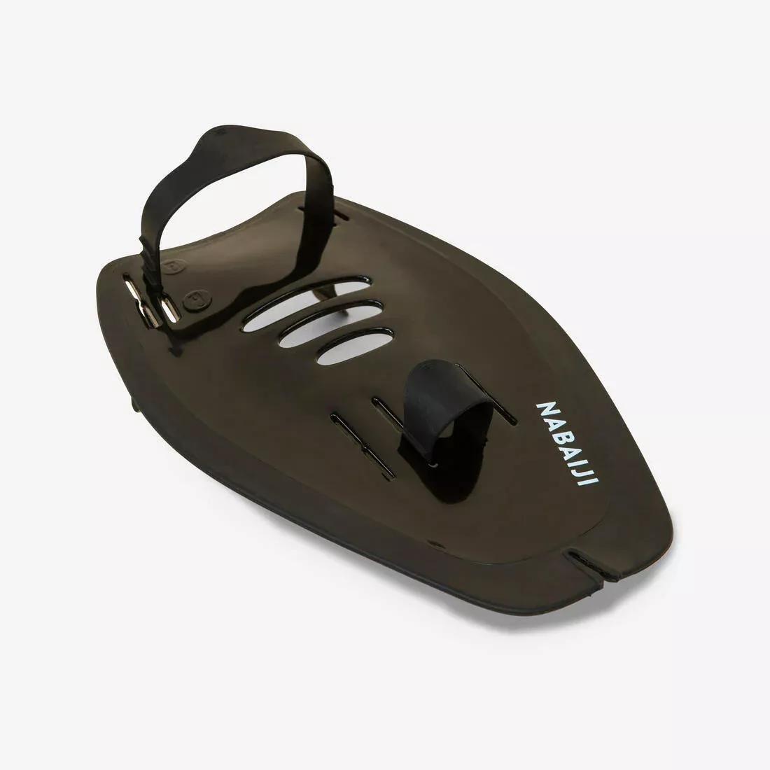 Unisex 500 Swimming Paddles, Black, , medium