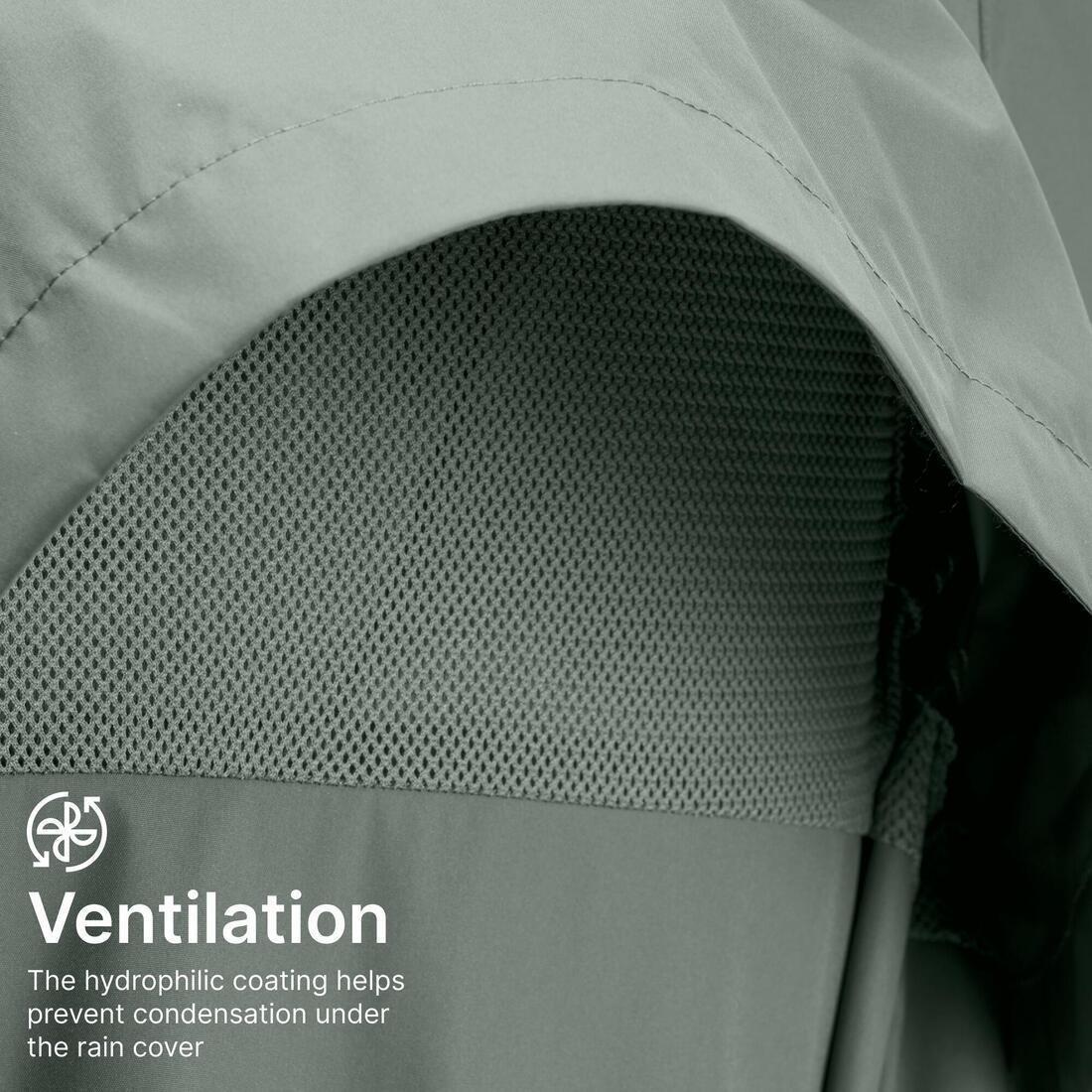 Women Waterproof Hiking Jacket - Raincut Long, Pink, No Color, large image number 3