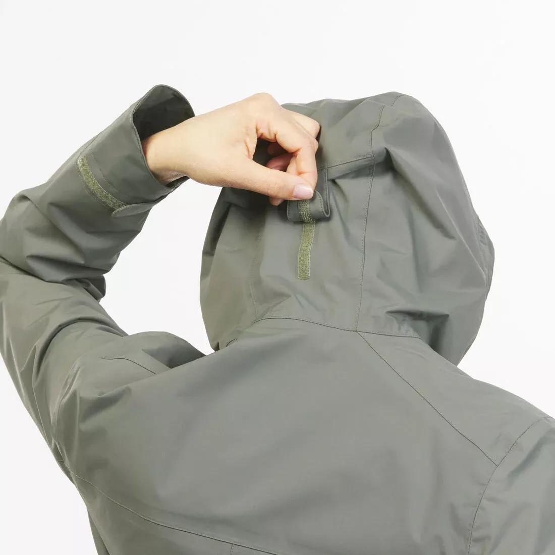 Women Waterproof Hiking Jacket - Nh550, Khaki, , large image number 5