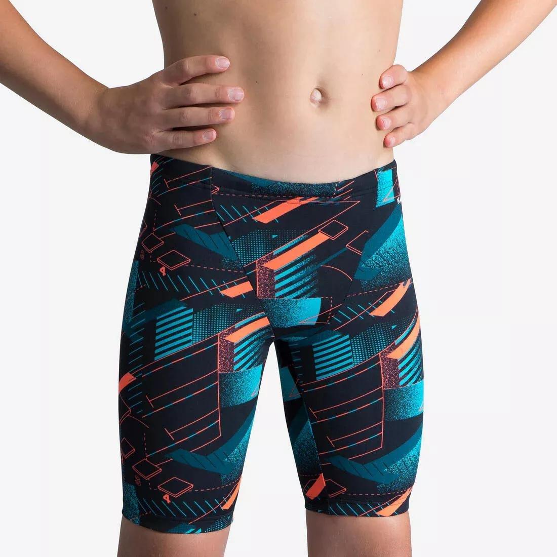 Kids Boys Swimming Jammer - Fitib 500, Black, , large image number 0