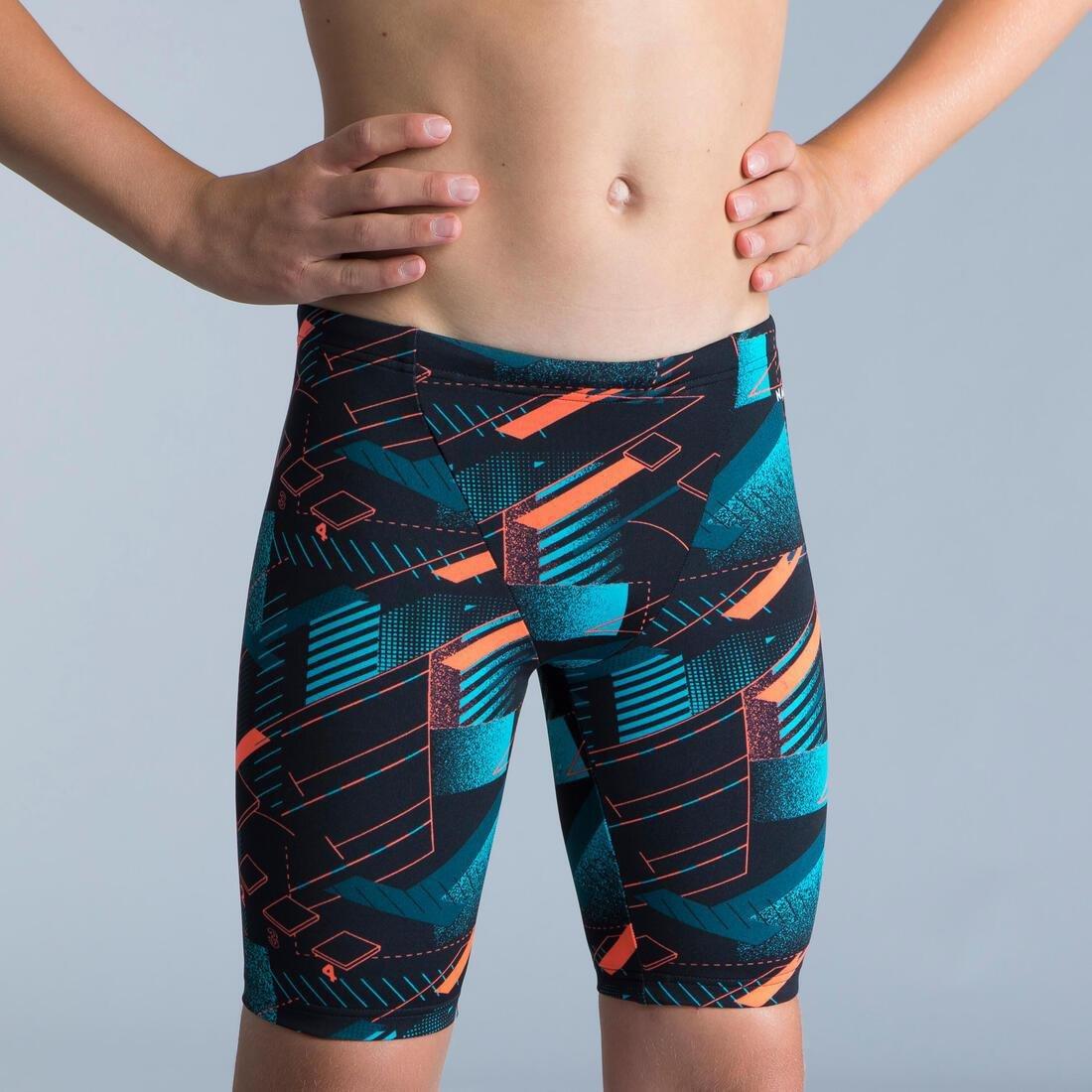 Kids Boys Swimming Jammer - Fitib 500, Black, , large image number 1