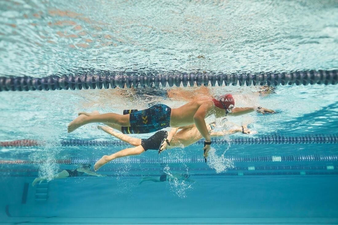 Kids Boys Swimming Jammer - Fitib 500, Black, , large image number 7