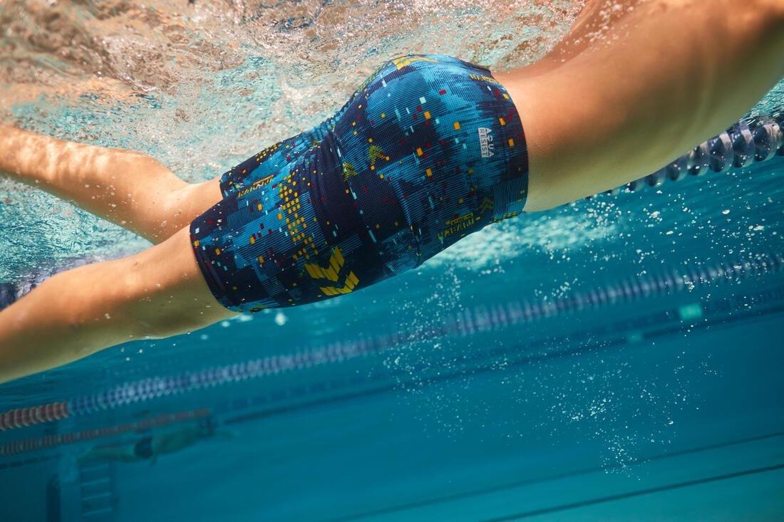 Kids Boys Swimming Jammer - Fitib 500, Black, , large image number 8