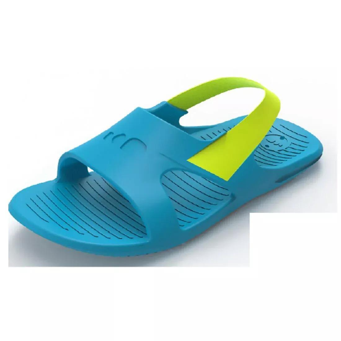 Kids Unisex Pool Sandal - 100 Basic, Blue, , large image number 2