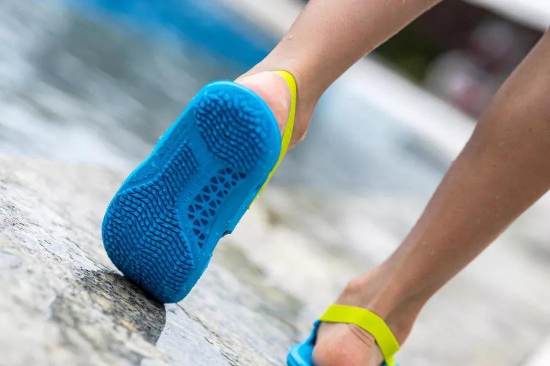 Kids Unisex Pool Sandal - 100 Basic, Blue, , large image number 5