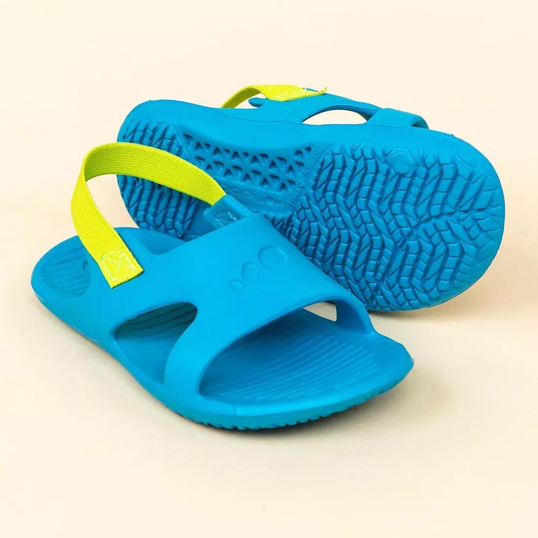 Kids Unisex Pool Sandal - 100 Basic, Blue, , large image number 13