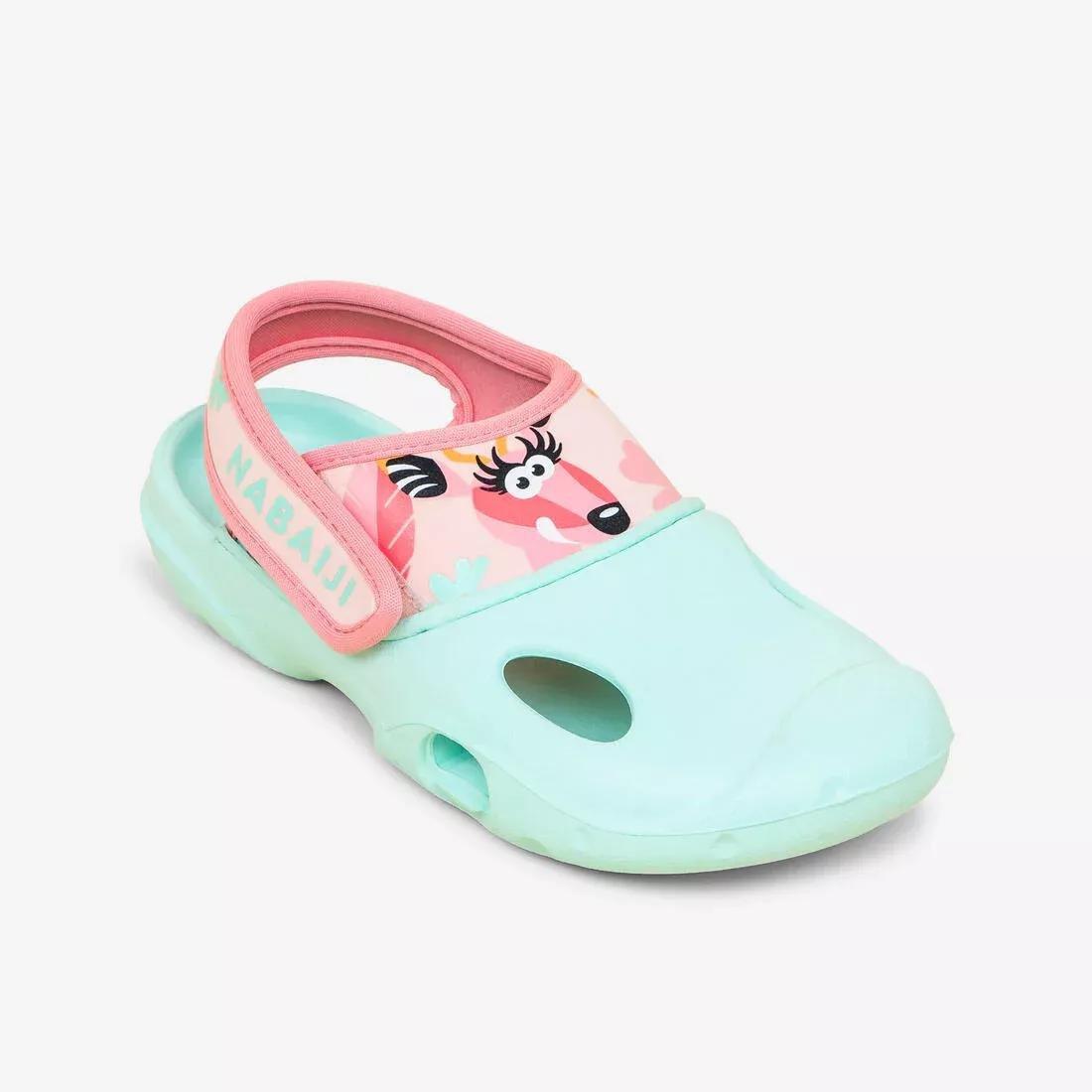 Kids Girls Mermaid Clogs, Green, , large image number 0