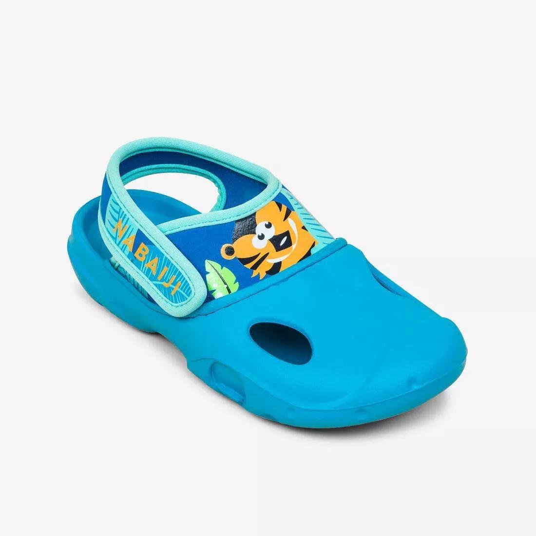 Kids Girls Mermaid Clogs, Blue, No Color, large image number 0