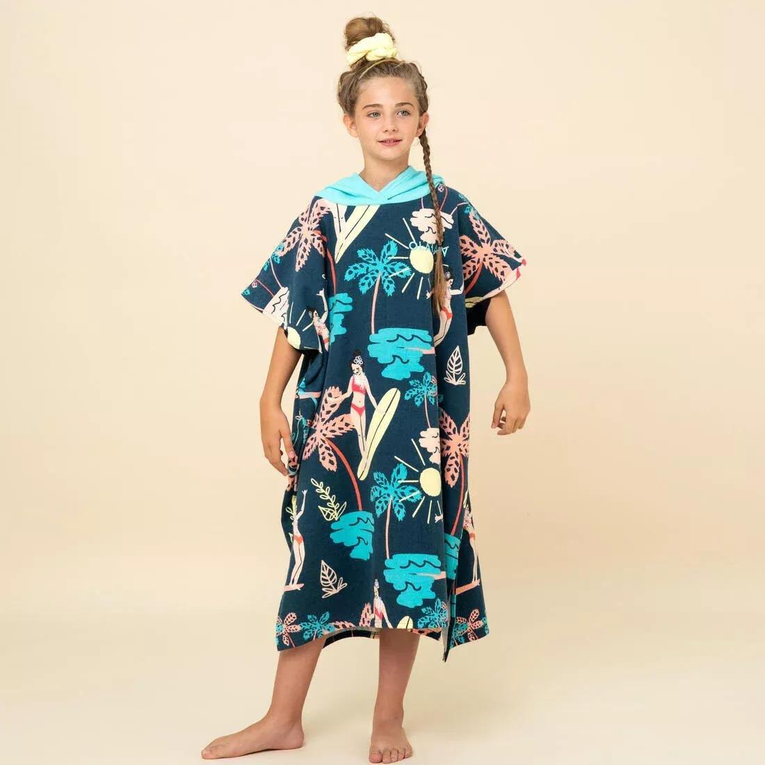Kids Unisex Surf Poncho - 550 (135 To 160 Cm) - Cali, Blue, , medium