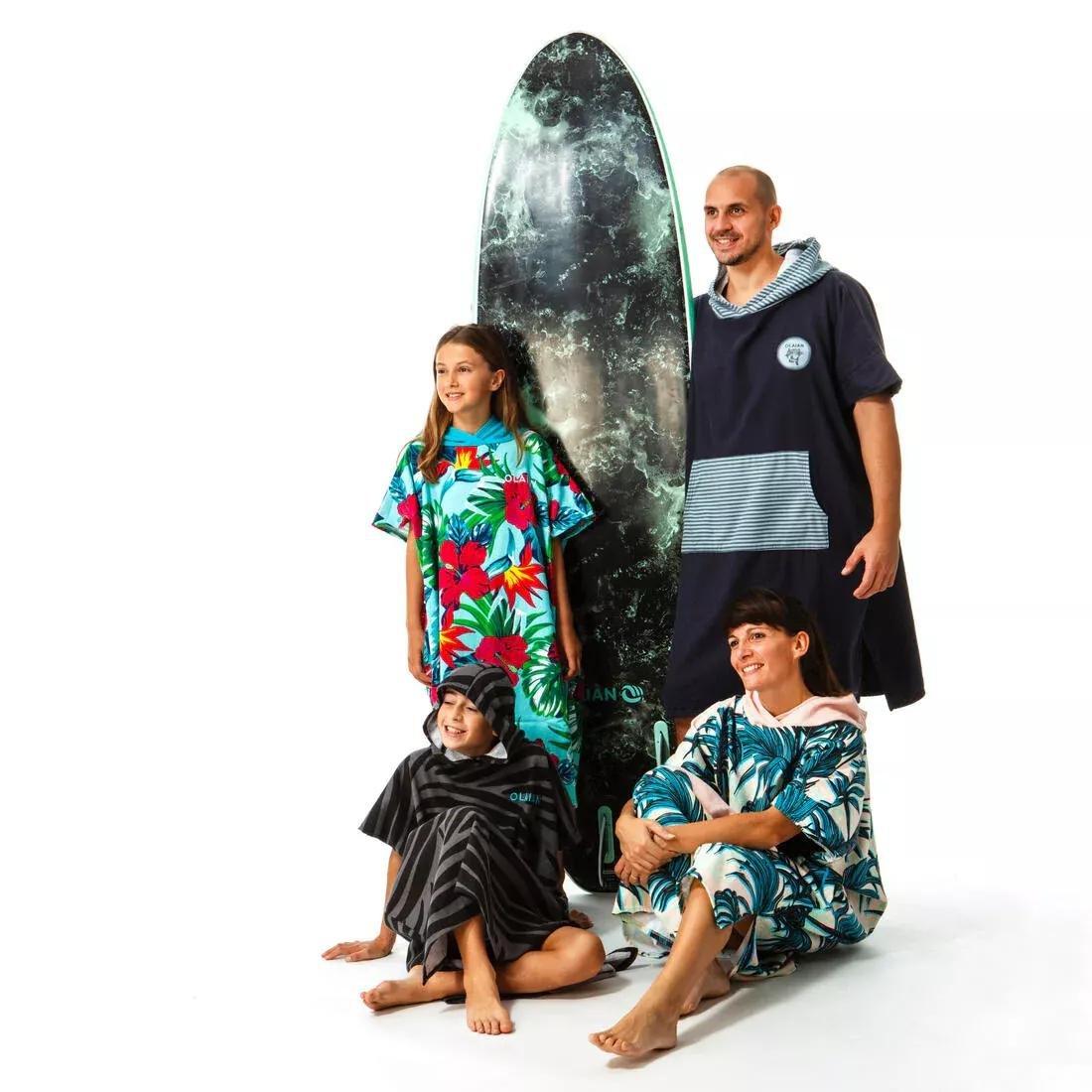 Kids Unisex Surf Poncho - 550 (135 To 160 Cm) - Cali, Blue, No Color, large image number 12