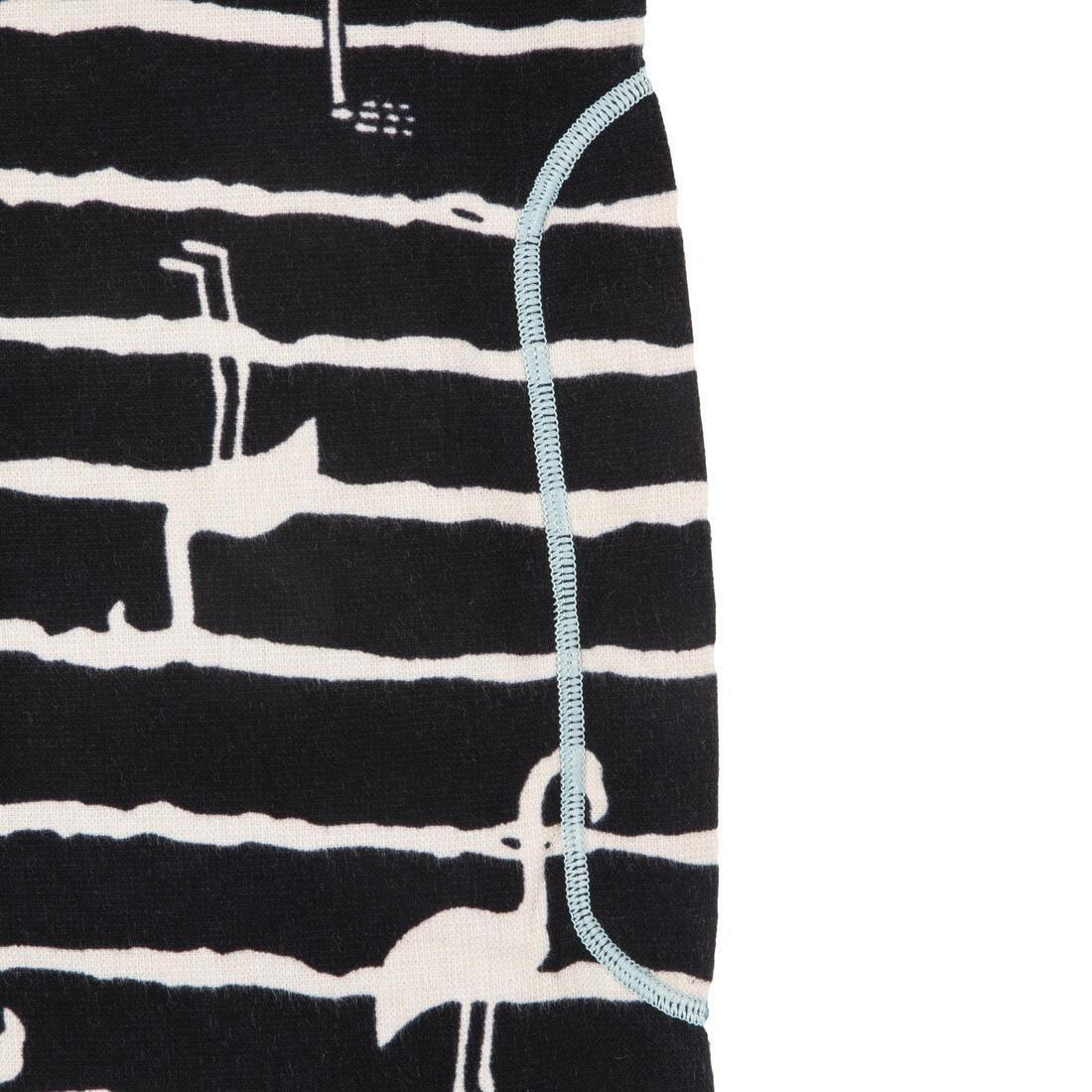 Unisex Printed Surf Poncho - 500, Black, No Color, large image number 7