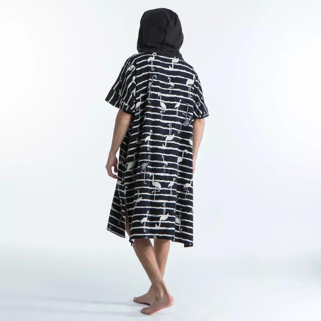 Unisex Printed Surf Poncho - 500, Black, No Color, large image number 12