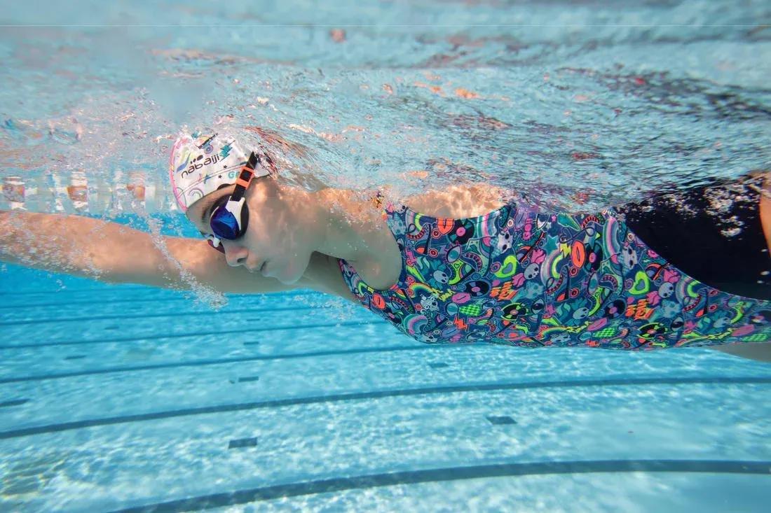 Women Swimming Goggles - Bfit Mirrored Lenses - One Size, White, No Color, large image number 8