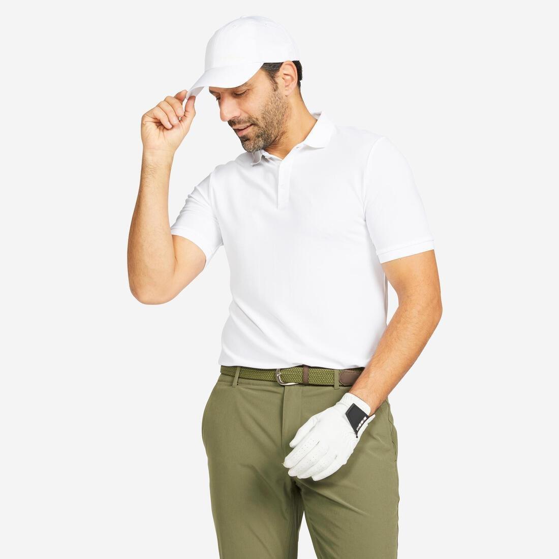 Men Golf Short Sleeve Polo Shirt - Ww500, White, , large image number 1