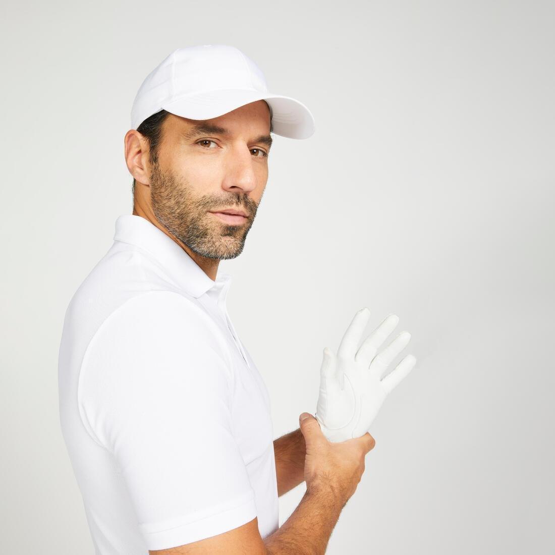 Men Golf Short Sleeve Polo Shirt - Ww500, White, , large image number 5