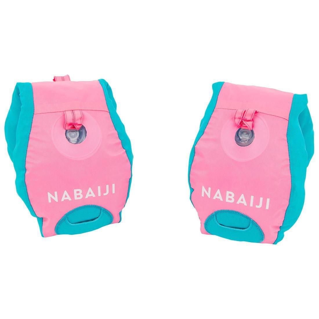 NABAIJI - Kids Girls Adjustable Pool Armbands-Waistband - 15 To 30 Kg Tiswim, Pink