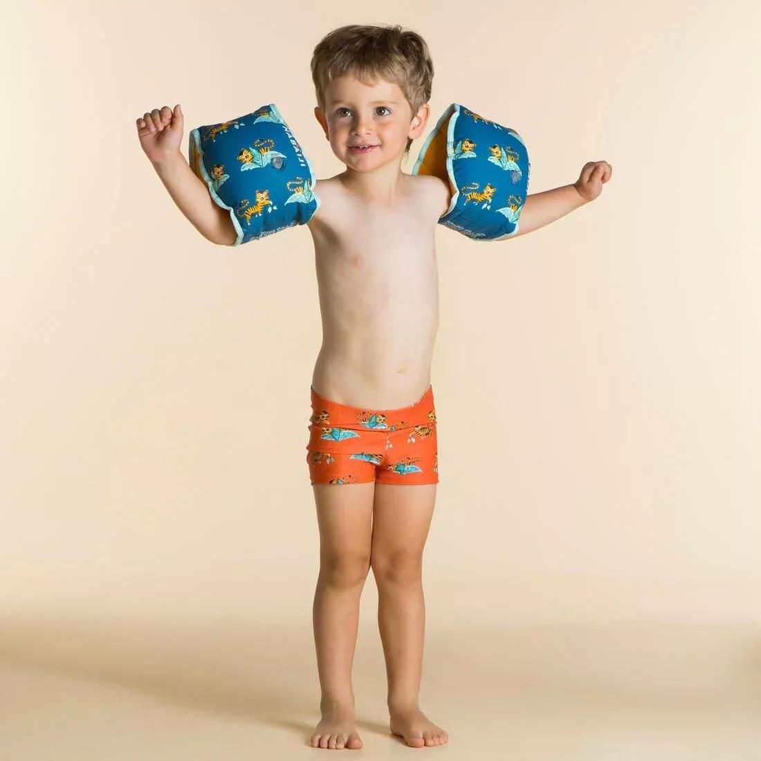Kids unisex Swimming Armbands With Fabric Interior For 15-30 Kg, Blue, No Color, large image number 9