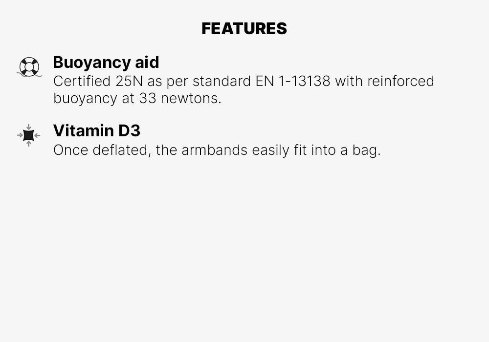 Kids unisex Swimming Armbands With Fabric Interior For 15-30 Kg, Blue, No Color, medium