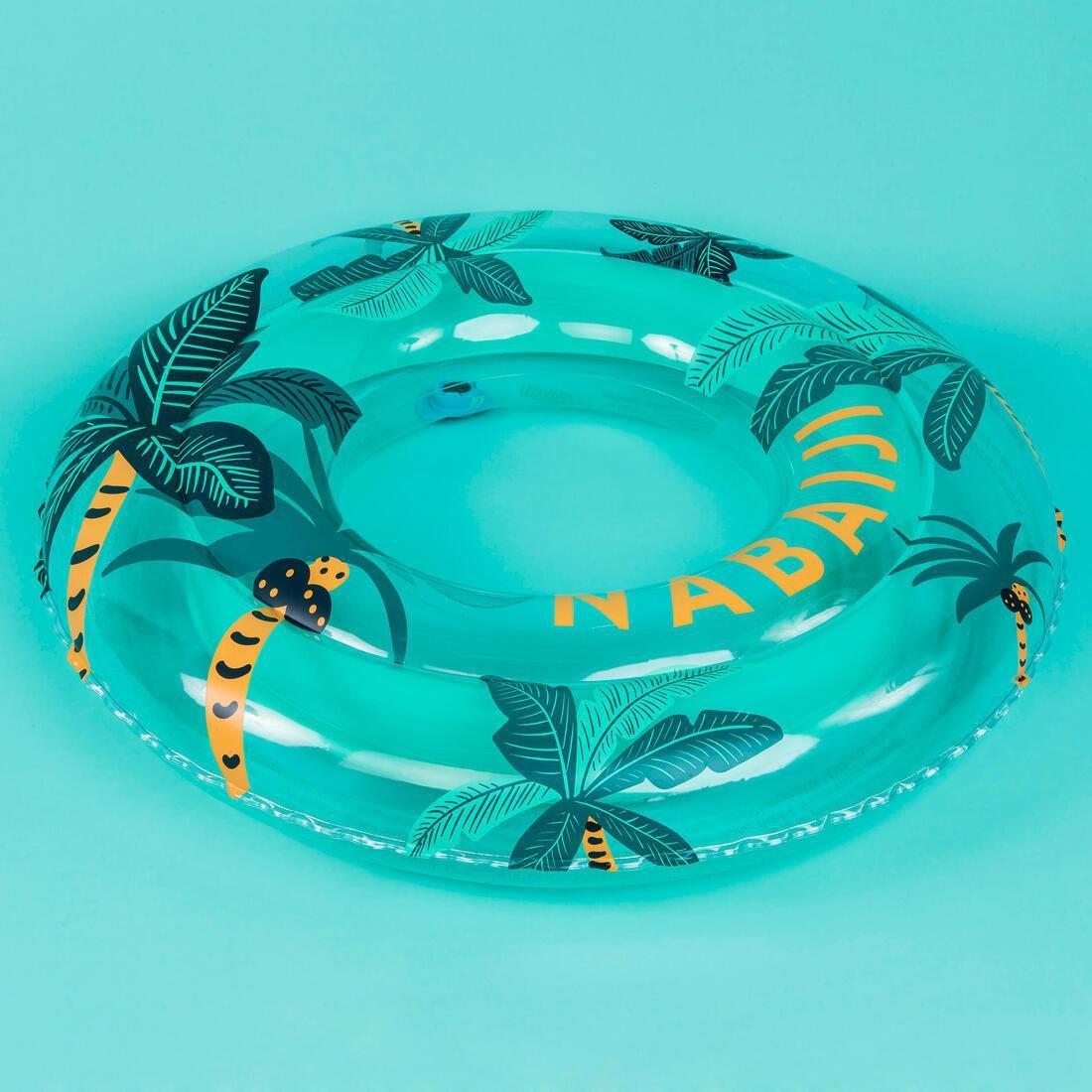 Kids Unisex Transparent Inflatable Pool Ring 65 Cm 6- 9 Years, green, , medium