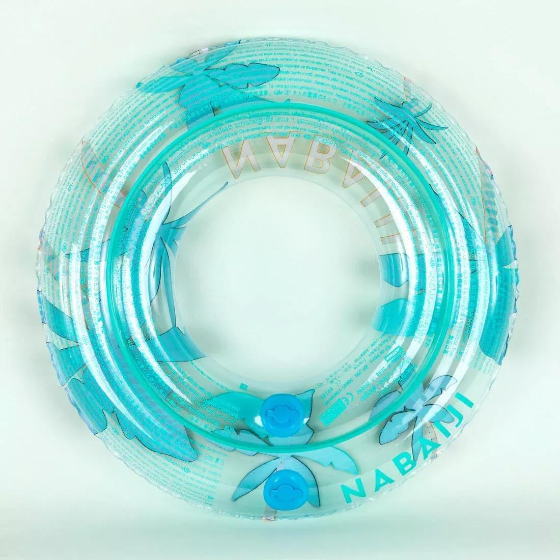 Kids Unisex Transparent Inflatable Pool Ring 65 Cm 6- 9 Years, green, No Color, large image number 3