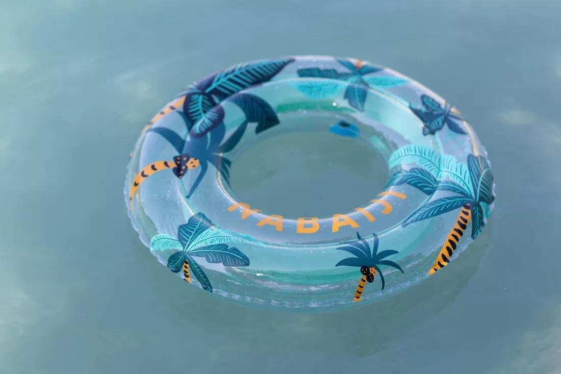 Kids Unisex Transparent Inflatable Pool Ring 65 Cm 6- 9 Years, green, No Color, large image number 7
