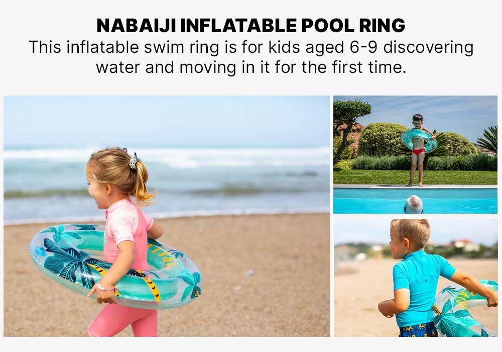 Kids Unisex Transparent Inflatable Pool Ring 65 Cm 6- 9 Years, green, No Color, large image number 18
