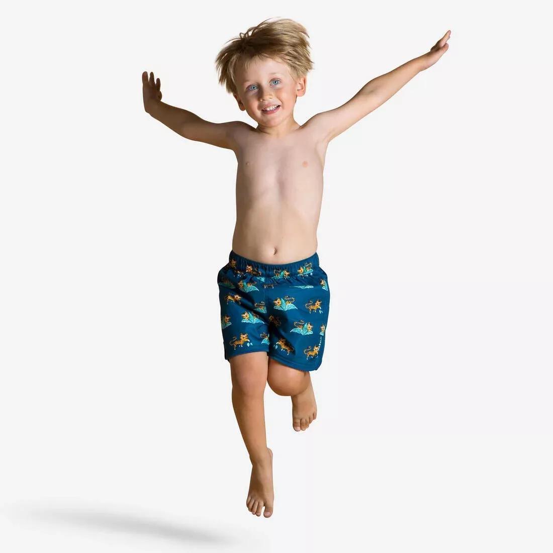 Kids Boys Swim Shorts Print, Blue, , large image number 1
