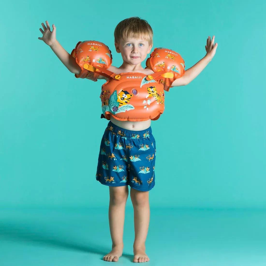 Kids Boys Swim Shorts Print, Blue, , large image number 4