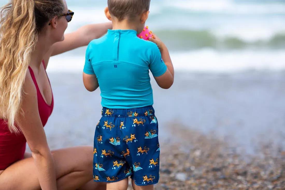 Kids Boys Swim Shorts Print, Blue, , large image number 12