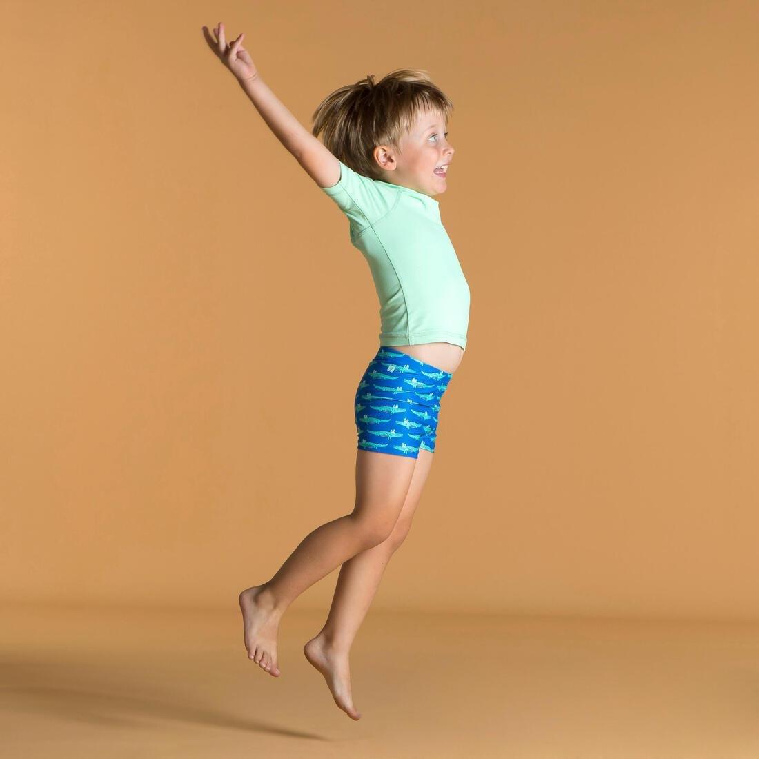 Kids Baby Uv-Protection Short Sleeve T-Shirt, Blue, No Color, large image number 2