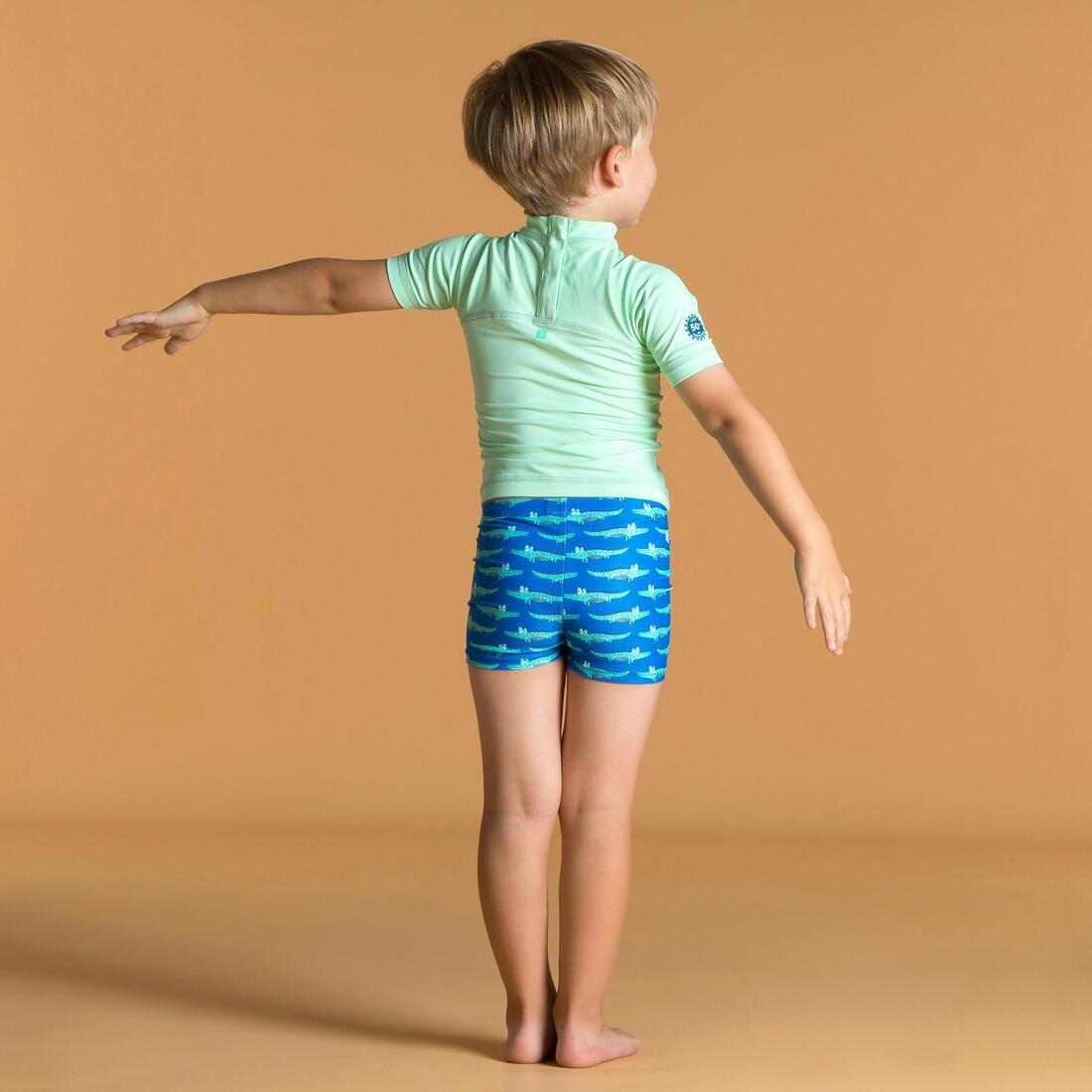 Kids Baby Uv-Protection Short Sleeve T-Shirt, Blue, , large image number 5