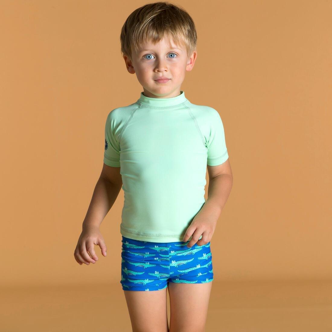 Kids Baby Uv-Protection Short Sleeve T-Shirt, Blue, , large image number 6