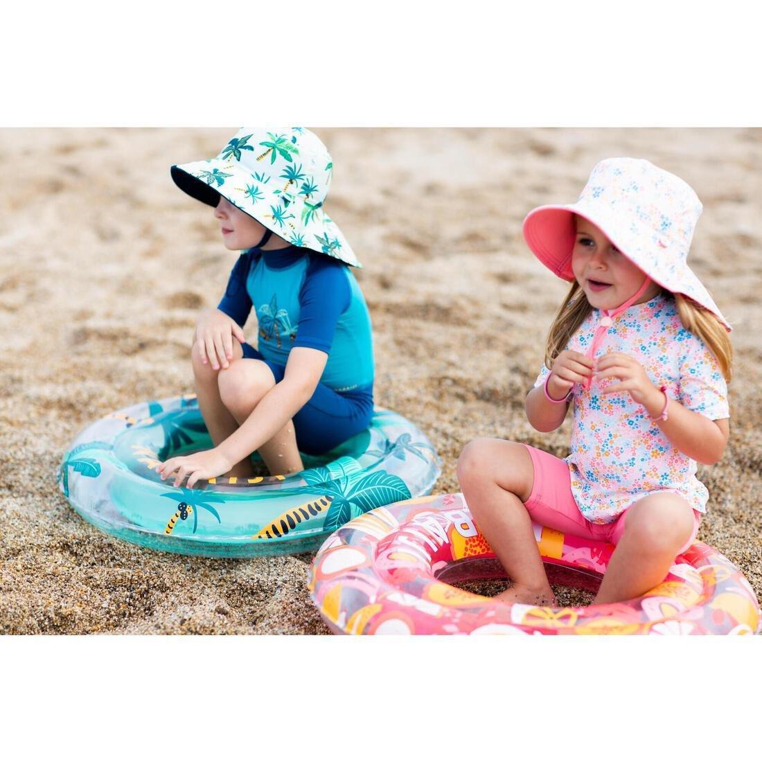 Kids Boys Swimming Short Sleeve Uv-Protection Suit, Blue, No Color, large image number 2