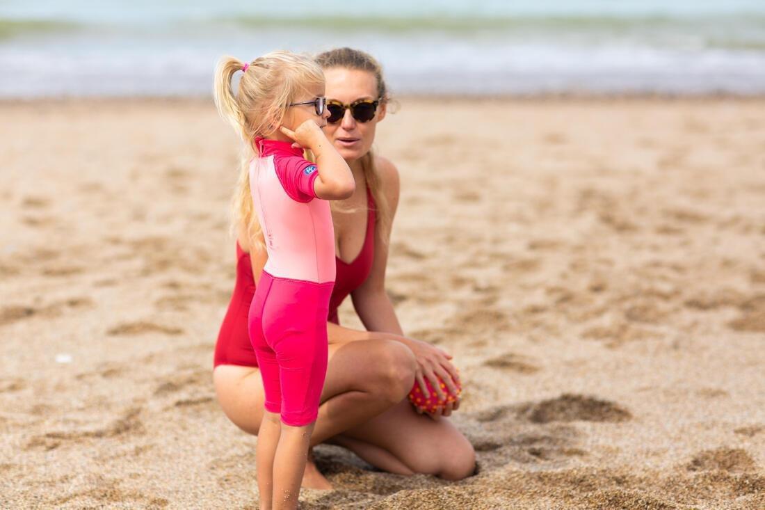 Kids Boys Swimming Short Sleeve Uv-Protection Suit, Blue, No Color, large image number 11