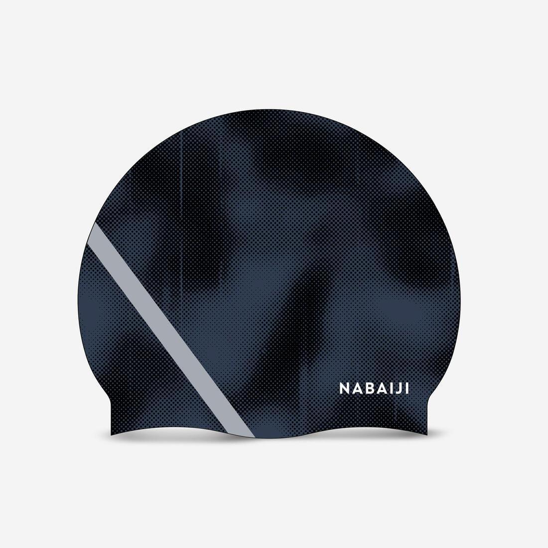 NABAIJI - Silicone Print Swim Cap - Filant Volume, Blue