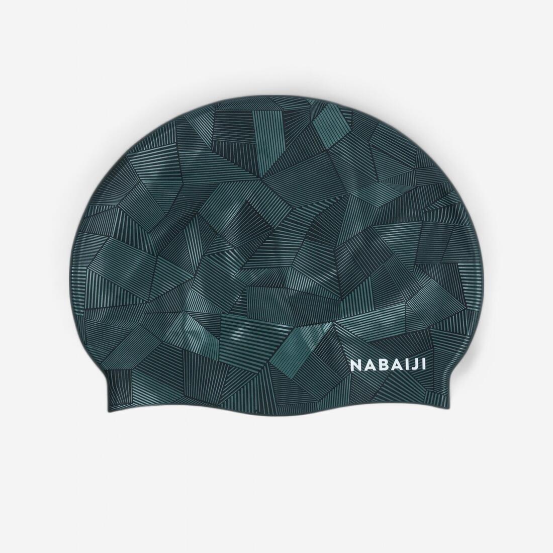 NABAIJI - Silicone Print Swim Cap - Filant Volume, Blue