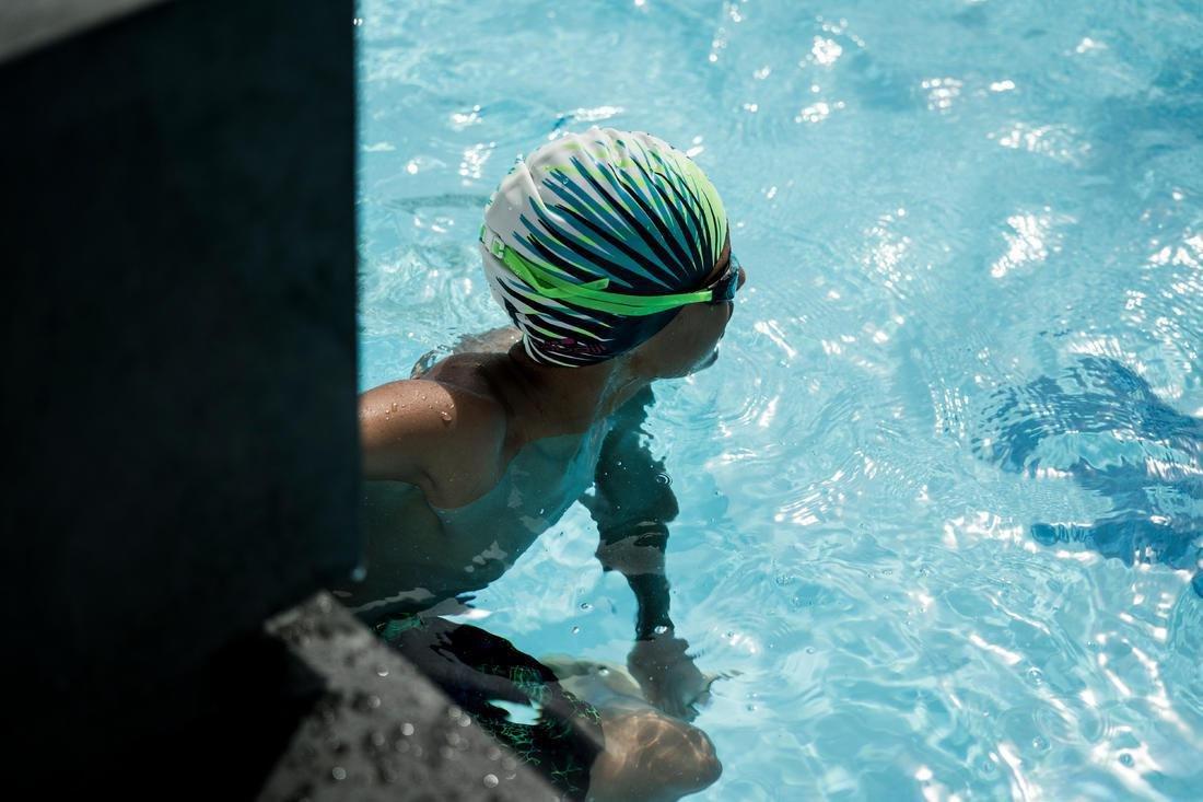 Silicone Print Swim Cap - Filant Volume, Blue, No Color, large image number 10