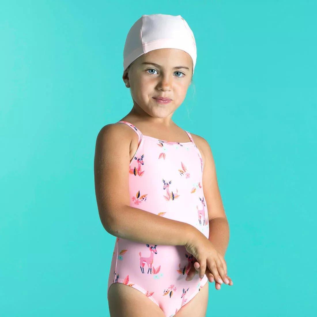 Kids Mesh Swim Cap Panda Print, Orange, No Color, large image number 6