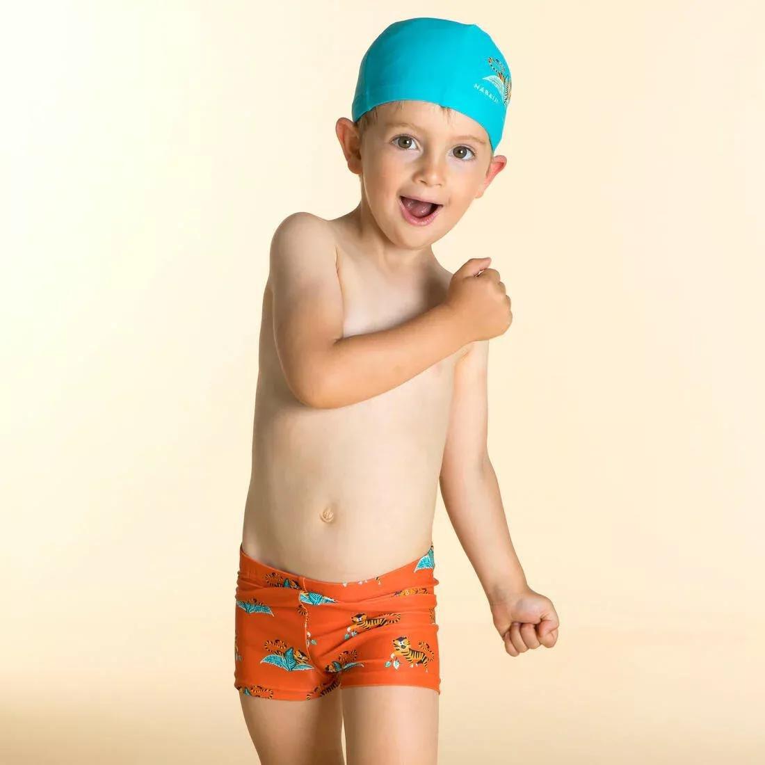Kids Mesh Swim Cap Panda Print, Orange, No Color, large image number 10