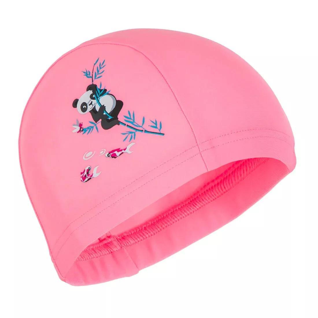 Kids Mesh Swim Cap Panda Print, Orange, No Color, large image number 11