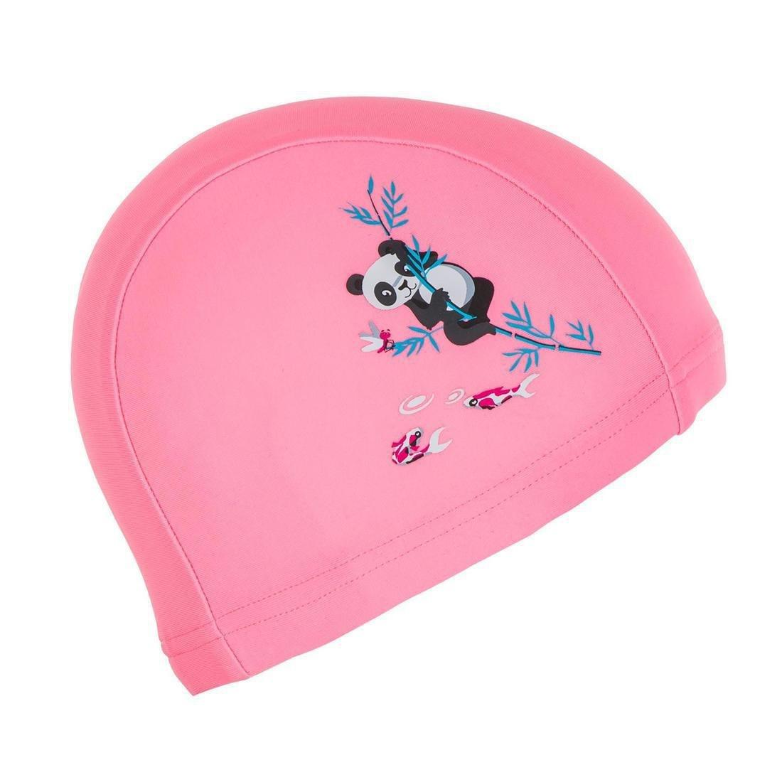 Kids Mesh Swim Cap Panda Print, Orange, No Color, large image number 12